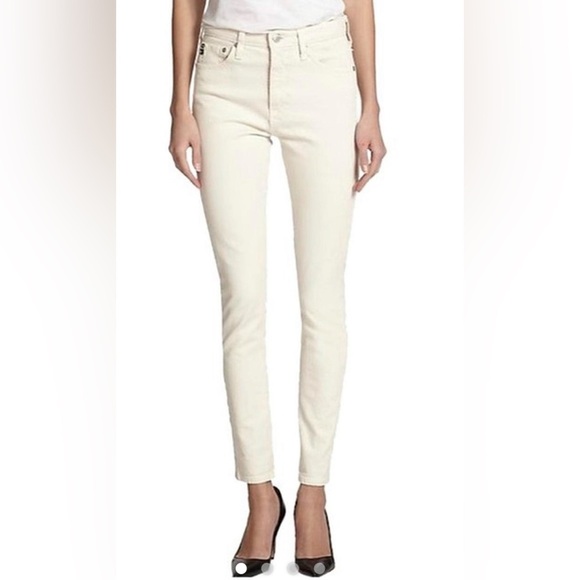AC for AG Alexa Chung Cream High-Rise Jeans Size 26 – Rare Collab - Picture 1 of 7
